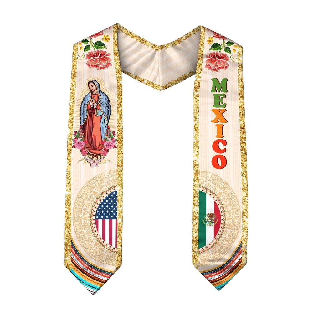 8644 Mexican Graduation Sash, Mexico Graduation Stole 2025,Mexican American